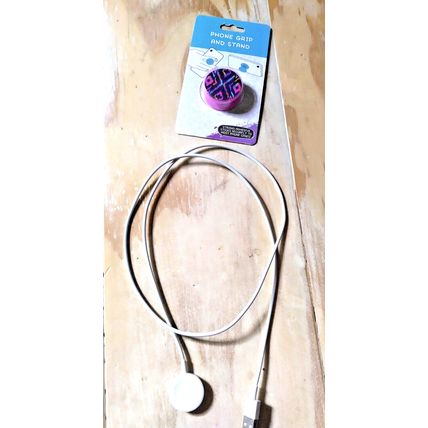 Magnetic Apple IPhone Watch Charging Cable White And Phone Grip & Stand Only