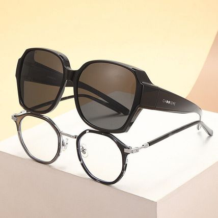 LARGE FIT OVER PRESCRIPTION GLASSES POLARIZED SUNGLASSES COVER ALL WRAP AROUND