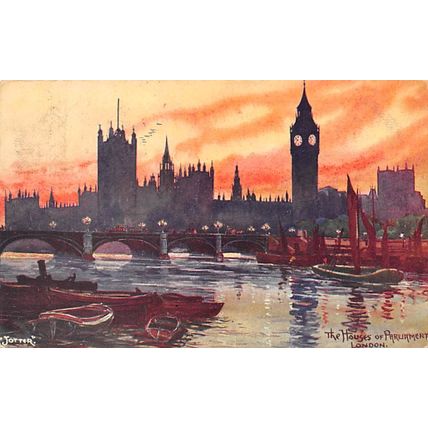 "Jotter" : The Houses of Parliament : Oilograph series no 4258 pu 1904 "