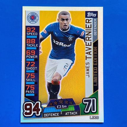 2016-17 Topps Match Attax SPFL LE3B GOLD James Tavernier LIMITED EDITION