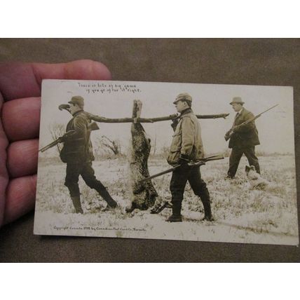 1910 Canadian RP Postcard - Big Game Hunting Exhibition - Canada