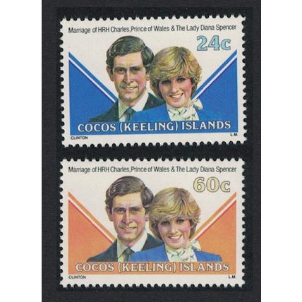 Cocos (Keeling) Is. Charles and Diana Royal Wedding 2v 1981 MNH SG#70-71