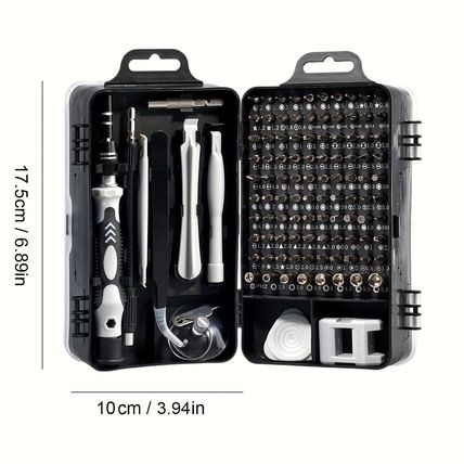 115-in-1 Precision Screwdriver Set, 115-in-1 Magnetic Repair Tool Kit, Anti-Slip