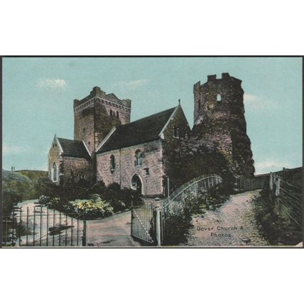 Dover Church & Pharos, Kent, c.1905-10 - Christian Novels Postcard