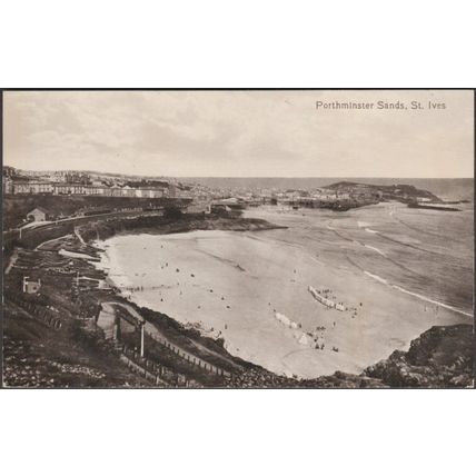 Porthminster Sands, St Ives, Cornwall, c.1920 - Valentine's Postcard