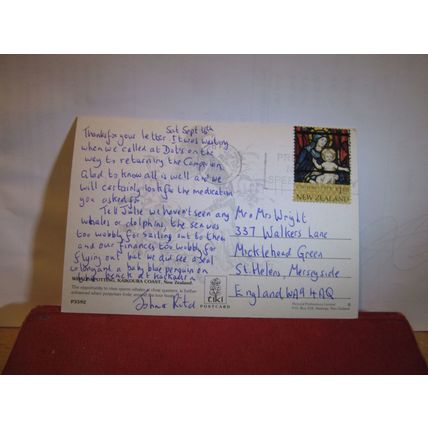 WHALE SPOTTING, KAIKOURA COAST, NEW ZEALAND used postcard 1995 pm =