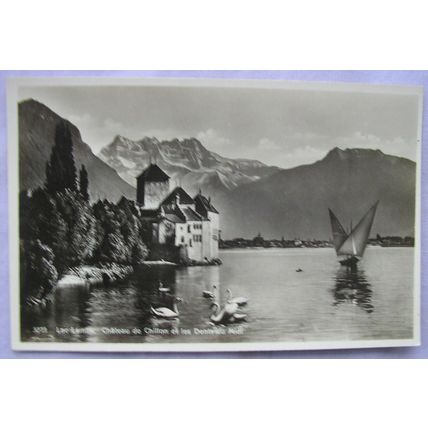 vintage postcard Lac Léman aka Lake Geneva