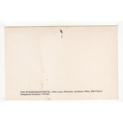 The Stagecoach Motel Park Lane Pickwick Corsham Postcard Wiltshire