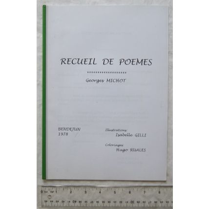 1978 Recueil de Poemes, Georges Michot, Illustrated Isabelle Gilli & Hugo Ruales