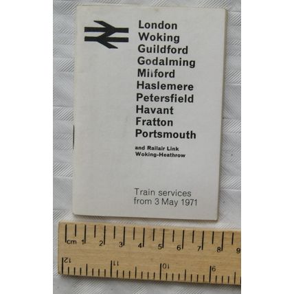 1971 BR train services London Woking Guildford Godalming Milford etc
