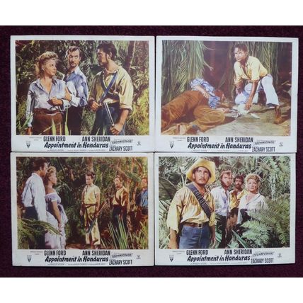 APPOINTMENT IN HONDURAS (1953) UK FOH / Lobby card set ***Glenn Ford***