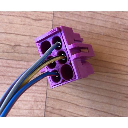 Purple VW Jetta Golf GTI Audi A6 Pigtail Wiring Connector Plug Audi S8 4A0972988