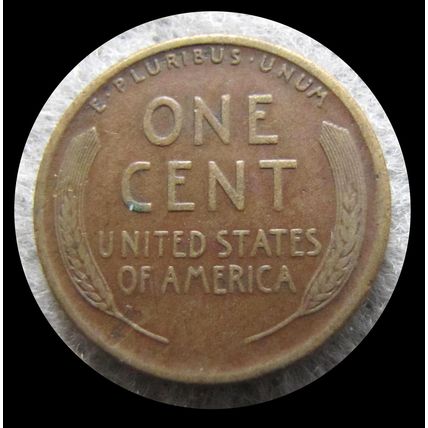 1918 S USA 1c Lincoln Wheat Ears Cent Penny Coin #106