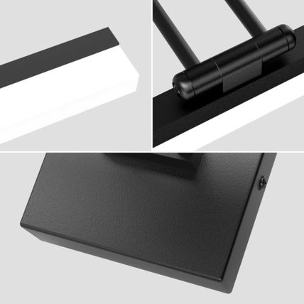 Ralbay 40" Modern LED Matte Black Bathroom Vanity Light 24W Adjustable Black Van