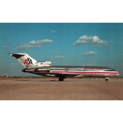 Aircraft postcard American Airlines Boeing B-727, N1971. Unposted