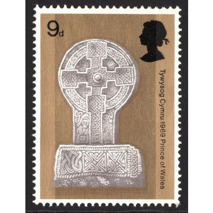 GREAT BRITAIN 1969: INVESTITURE OF THE PRINCE OF WALES - 9d MH (G13)