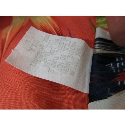 Aloha Republic Hawaiian Button Down Shirt Orange Bird Paradise Flower Size Small