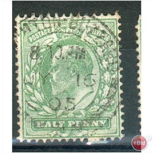 GB stamps 1902-10 -1/2d SG215 Leighton Buzzard cancel 9