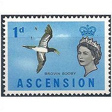 Ascension Island 1963 SG70 1d Black & Lemon & N Blue UM