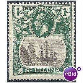St Kitts-Nevis 1922 SG98 1d Grey & Green Mounted Mint.