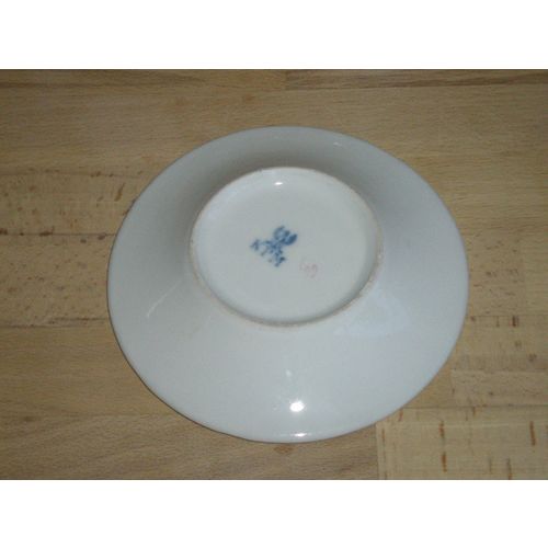 Antique German KPM Krister Porzellan-Manufaktur Rose And Gilt Saucer