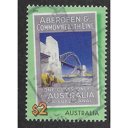 AUS 2004 $2.00 'BON VOYAGE OCEAN LINERS POSTER ART' FINE USED (EBID67-963)