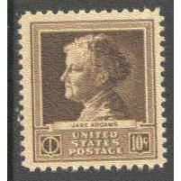 878 10c Jane Addams Fine MNH GA0386