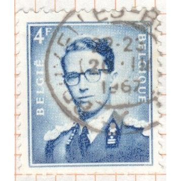 Belgium stamps 1953 - 4f blue - King Baudouin - used