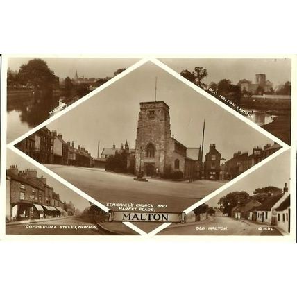 Yorkshire MALTON Multi-ViewPostcard (Valentine G.1584)