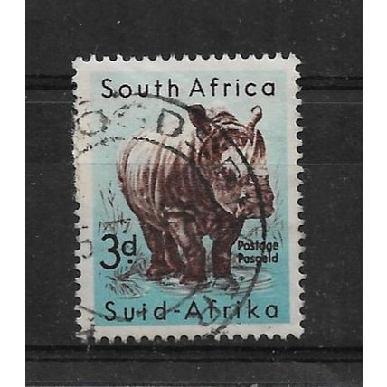 SouthAfrica.SG155 3d White Rhinoceros.Fine Used.May22a