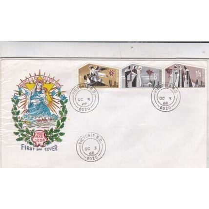 Malta 1968 Christmas FDC Victoria cancel unaddressed VGC