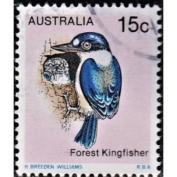 AUSTRALIA, 1979 15c Forest Kingfisher, SG 672 (Scott #715), fine used
