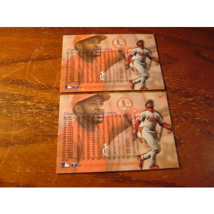1996 Fleer Flair, 2-Cards, Silver & Gold, OZZIE SMITH HOF, Cardinals #367
