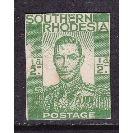 Southern Rhodesia Geoege VI half penny Stationary Cut Out VGC