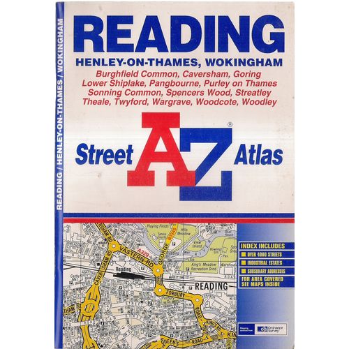 READING,HENLEY-ON-THAMES,WOKINGHAM..A-Z STREET ATLAS 2000 edition 2B paperback =