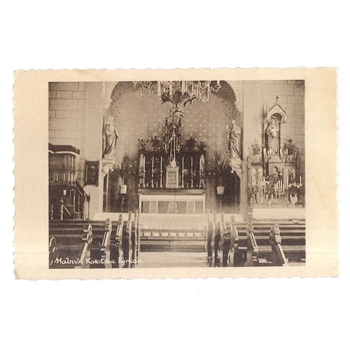 MALMO, KATOTSKA KYRKAN Swedish unused vintage postcard #