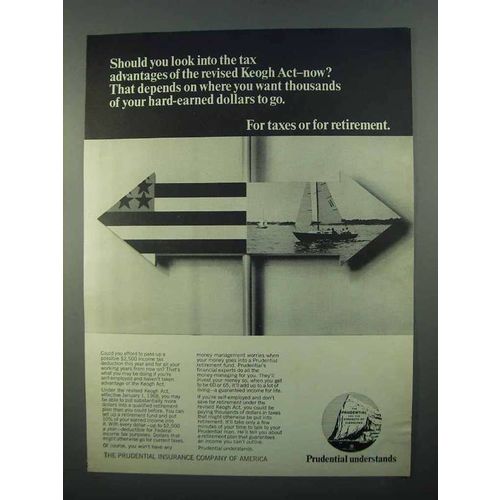 1968 Prudential Insurance Ad - Revised Keogh Act