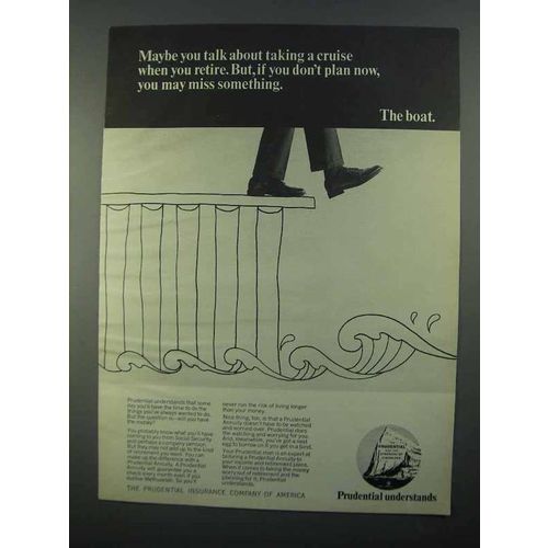 1968 Prudential Insurance Ad - Talk About Taking Cruise