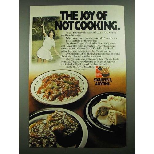 1976 Stouffer's Ad - Green Pepper Steak With Rice, Chicken Stuffed Shells