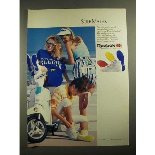 1987 Reebok White 'n Brights Sneakers Ad - Sole Mates