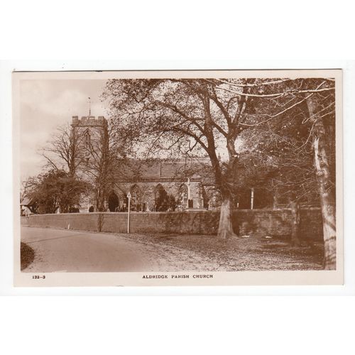 St Mary's Parish Church Aldridge Postcard RP Staffordshire 1323