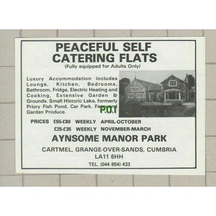 (5373) Aynsome Manor Park Cartmel Grange Over Sands - c.1970s Clip