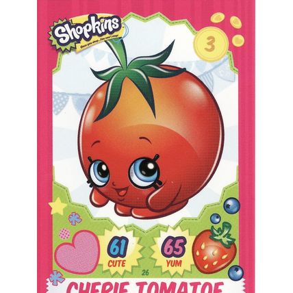 Shopkins Trading Card 26 Cherie Tomatoe