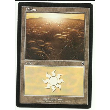 1X MTG Magic the Gathering PLAINS #331 Invasion Basic Land