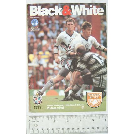 1993 programme Widnes v. Hull