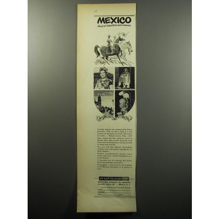 1951 Mexico Tourism Ad - Mexico land of tradition and romance