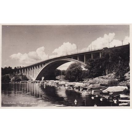 Stockholm Tranebergsbro Real Photo Swedish Postcard