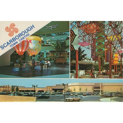 Scarborough Canada Hot Air Balloons Simpsons Scaffolding Postcard