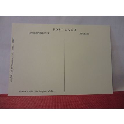 REGENT'S GALLERY, Belvoir Castle, Grantham, unused postcard pub. 1987 =