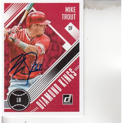 MIKE TROUT DIAMOND KINGS 2018 AUTOGRAPHED LOS ANGELES ANGELS ALL-STAR OUTFIELDER